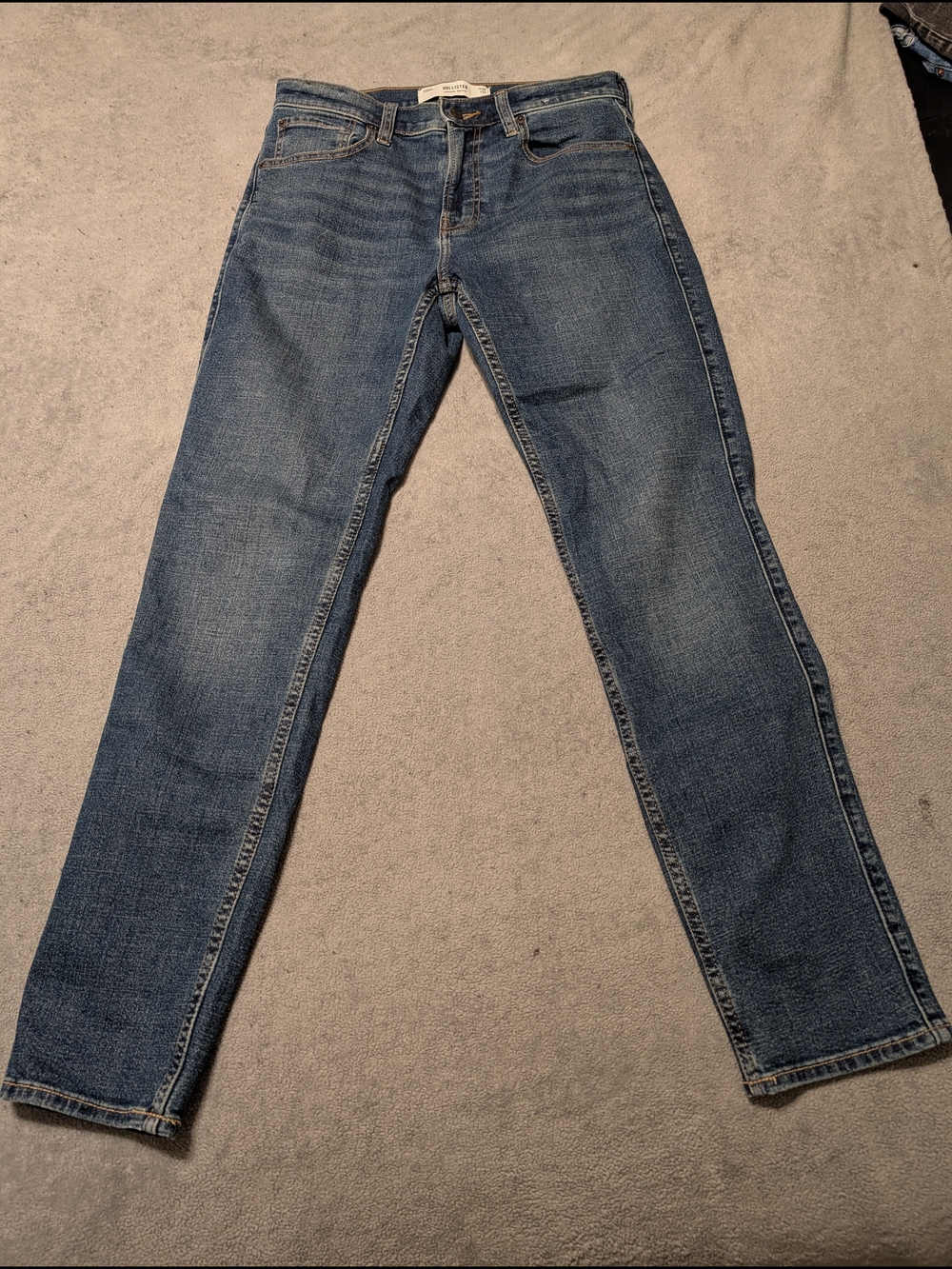 Hollister Mens Skinny Jeans - Medium Blue Wash